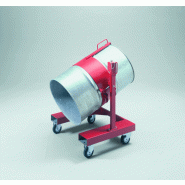 Chariot basculant Ruwac pour préséparateur - pour fûts de 200L, acier galvanisé, roulettes 125mm Ø
