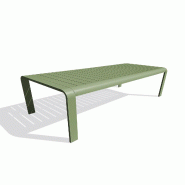 DCB GARDEN Table de jardin fixe en aluminium coloris vert olive (220X100 cm) - HANOI - 3700286491260