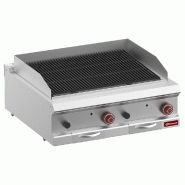 Diamond - Grill pierre de lave, module 1/1, grille en fonte "double face"-Top- - réf. G7/GPL8T-ZN - gris AKS-G7/GPL8T-ZN
