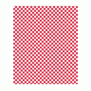 Feuille ingraissablesans PFAS pour burger Damier rouge 28x34cm - par 1000