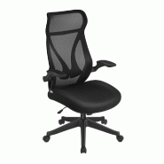 Helloshop26 - Chaise de bureau fauteuil dossier ergonomique réglable en hauteur accoudoirs rabattables pivotantant avec appui-tête 12_0004858 - acie