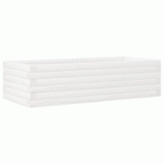 Helloshop26 - Jardinière bac lit surélevé plantes fleurs terrasse jardin 90 x 40 x 23 cm bois de pin massif blanc 02_0037969 - 3000217646531