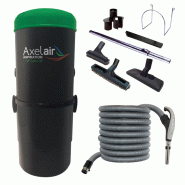 Kit centrale d'aspiration 380 m² + flexible + kit d'accessoires - Axelair - KFACX380