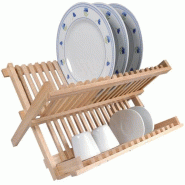 METALTEX Egouttoir Pliable Cadre En Bois 69043410080 - beige 8002526904345