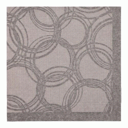 Papstar 50 serviettes "ROYAL Collection" pliage 1/4 40 cm x 40 cm gris "Bubbles" - gris papier 48183000