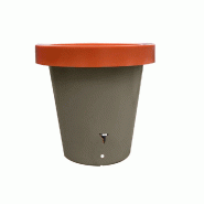 PLAST'UP ROTOMOULAGE Carré de plantation récupérateur d'eau de pluie lluvia  420l - TAUPEORANGE - marron 0036336944787