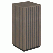 Podium 1 porte push-pull Vertigo T03 MDF noir et noyer foncé 45x45x90cm