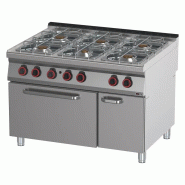 RM GASTRO Fourneau à gaz avec four 2/1 REDFOX - SPT 90/120-21 G - REDFOX - 0615402184816