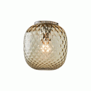 ROSSINI ILLUMINAZIONE Plafonnier Oban Chromé Avec Verre Soufflé Balloton Effet Bronze - Plafonnier E27 75W - Groupe Rossini - bronze OBA202CRBZ