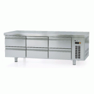 Soubassement réfrigéré Positif 1600mm 3x2 tiroirs GN1/1 Coreco
