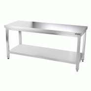 Tables Inox centrales Premium avec Etagère - P 600 mm | Ggm - 2000_0