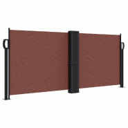 VidaXL Auvent latéral rétractable marron 100x600 cm Modèle Atlas Balcon Plus - 4004584