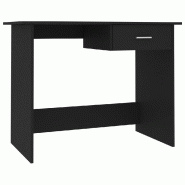 VidaXL Bureau Noir 100x50x76 cm Bois d’ingénierie Modèle Sirius Vision - noir 800550