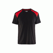 BLAKLADER T-shirt de travail bicolore 3379 Noir/Rouge 4XL - XXXXL multicolore multi-matériau 7330509604632
