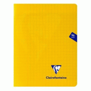 Clairefontaine Lot de 10 Cahier Mimesys 17x22, 96p./48 feuilles 90 g/m² piquées, coloris jaune, Séyès - 3329683437413