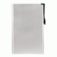 Clicksafe Porte-cartes Tresor, RFID, bouton-poussoir, en aluminium silver - 4021068019700