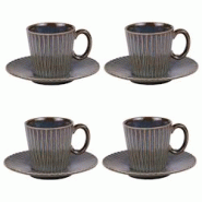 Coffret de 4 tasses à café avec sous tasses Liv bleu 22 cl - Rond Porcelaine Table Passion 11x8 cm - bleu porcelaine 3106232721250 Coffret de 4 tasses à café avec sous tasses Liv bleu 22 cl - Rond Porcelaine Table Passion 11x8 cm - bleu porcelaine 3106232721250