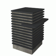 Comptoir Tasseau G finition béton et gris anthracite L65xP58xH100cm
