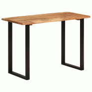 Décoshop26 - Table de salle à manger design industriel 110 x 50 x 76 cm bois d'acacia et fer DEC036648 - Bois massif 3000261325680