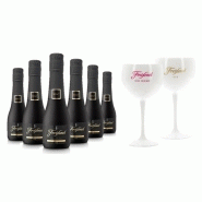Freixenet cordon negro 6*20cl + 2 verres