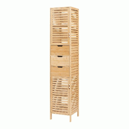Helloshop26 - Meuble colonne de salle de bain bambou 180 x 35 x 35 cm 03_0009948 - 3000224959228