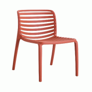 METRO PROFESSIONAL Chaise de terrasse ELARIA, empilable, plastique, terracotta - orange plastique polypropylène 4894926299305