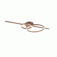 Plafonnier LED 54W - 6300lm, 2700/6000K - Variateur - Télécommande - Café - Trio - Montilla - marron métal 4017807574753