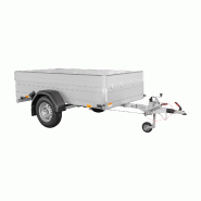 Remorque SARIS aluminium avec capot sécurisé - MC 255 133 1350 1 C - PTAC 1350 Kg - 1 essieu freiné - Référence -T-UT20293