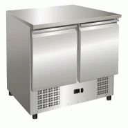 Saladette inox statique. Thermomètre digital. Dégivrage automatique. Dimensions 90x70x86 cm. Température +2°C/+8°C. SALADETTE S901TOP - 1267