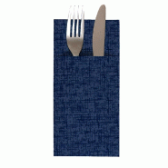 Serviette kangourou Jazz 55 G/M2 40x40cm bleu marine Airlaid - par 700