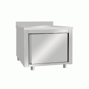 Skyrainbow Armoire de travail en acier inoxydable, avec rebord, 60 x 60 - inox THASR66A