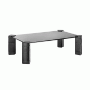 Support Mural Aisens Élévateur en Cristal pour Moniteur/Ordinateur Portable, Noir 20 kg - 8436574706048