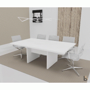 Table de réunion rectangulaire TAK - Mobel Linea. - Non, 200, Blanc_0
