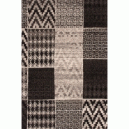 Tapis patchwork moderne argent 