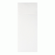 Thouy Serviette en soft aspect tissu blanc pliage kangourou 32 x 40 par 50 - blanc 3701114812622