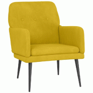 VidaXL Fauteuil Jaune 62x79x79 cm Velours Modèle Vega Executive Vision - 351410