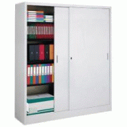 Armoire porte coulissante 200x180cm gris_0