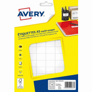 AVERY Lot de 5 1152 étiquettes multi-usages blanches, format 16 x 22 mm (16 feuilles / cdt) - 5014702026737
