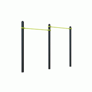 Barre fixe double Street Workout avec hauteur réglable jusqu'à 240cm pour un parc sportif en plein air Barre fixe double Street Workout avec hauteur réglable jusqu'à 240cm pour un parc sportif en plein air