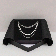 Boîte écrin collier carton noir 16x16x3,5cm - par 10