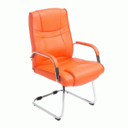 CLP Chaise visiteur Attila similicuir Orange - orange polyester 181290309