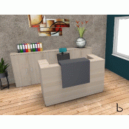 Comptoir d'accueil Delta Plus - Mobel Linea - 184, Acacia clair, Non_0