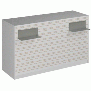 Comptoir Vertigo H T04 dble nat. L170cm - 3 tab.Coulis. 6tab.Amovib - blanc
