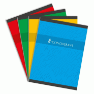 CONQUERANT Lot de 5 Cahier Sept broché 24x32, 192p./96 feuilles 70g/m², quadrillé 5x5, coloris assortis (4) - 3020120002163_0