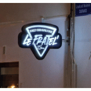 Enseigne drapeau à la forme option lumineux à LED - Sans LED