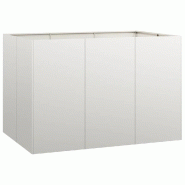 Helloshop26 - Jardinière grande capacité design moderne jardin terrasse 120 x 80 x 80 cm en acier inoxydable gris 02_0051573 - gris inox 3000236987691