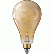 Lampe led giant a160 filament e27 7 w 470 lm ambré 2000k gradable