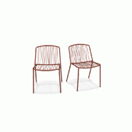 Lot de 2 chaises in & out BRIS - brique