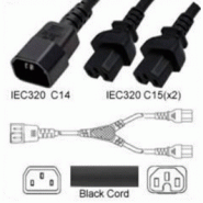 Câble d'alimentation MULTICORDONS C14/C15 15A