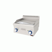 Plancha électrique professionnelle chrome dur rainurée – 6 kW – Série 600 – 65 x 63 cm – Réf. AKS-SGS-AEI-660-N-CR - AKS-SGS-AEI-660-N-CR